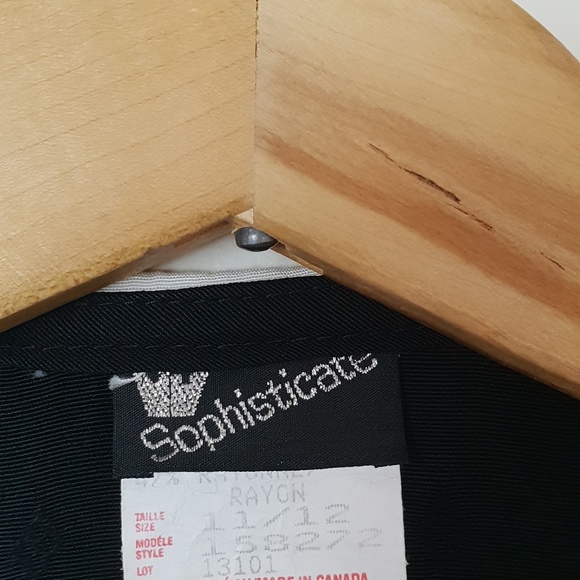 Vintage 80s Black Blazer With Shoulder Pads - Picture 4 of 7